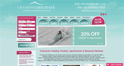 Desktop Screenshot of chamonixholidays.com