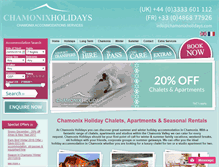 Tablet Screenshot of chamonixholidays.com